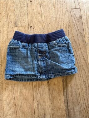 OshKosh B'gosh Baby‎ Girls Blue Denim Skirt Navy Waistband 18 months